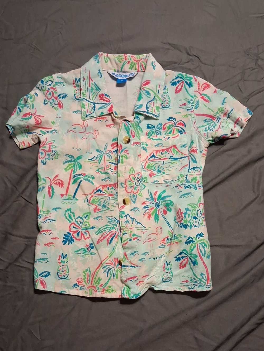 2T Rugged Butts Tropical Resort Button-Down Camp Shirt